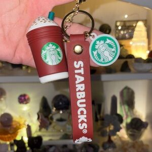 Starbucks  Keychain/ bag charm  with Cup and Logo Charms